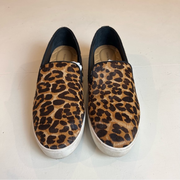 BIRDIES- The Swift Leopard Calf Print Slide On Fashion Sneaker - Picture 3 of 9